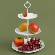 3단높이 플라워접시 디저트 케이크 플레이트 케익받침