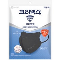크리넥스 마스크 KF80마스크 황사 미세먼지 대형 블랙, 1매, 80개
