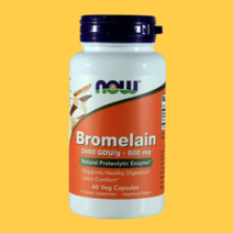 나우푸드 브로멜라인 Bromelain 파인애플추출물 500mg 60정식물성캡슐, 60정, 1개