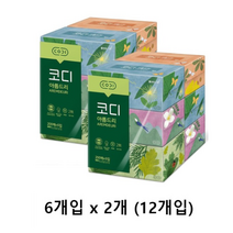 코디 아름드리 스위트 천연펄프 각티슈 2겹 200매, 8개, 6입