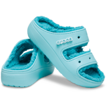 크록스 클래식 코지 샌들 휴어 워터 퍼지 라이너 아이코닉 경량 쿠션 털 안감 CLASSIC COZZZY SANDAL