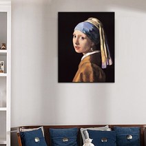 [더벨라] 베르메르 - 진주 귀걸이를 한 소녀 Girl with a Pearl Earring 모던프레임 캔버스액자
