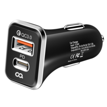 오아 퀵차지 3.0 USB PD 차량용 듀얼 소켓 고속 충전기 시거잭 OCA-020BK