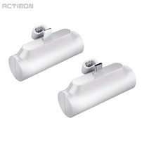 거치타입 배터리 액티몬 5000mAh 스탠딩 충전 보조 휴대형 휴대폰 / 일체형 8핀/C타입 출장/여행용, 액티몬 P-Mini 5000-8핀 전용 화이트