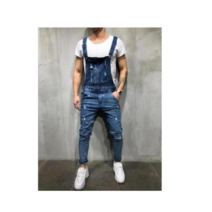 남성 멜빵 바지 헐렁한 청 반 점프 슈트 반 여름 의류 스트리트 고민 데님 턱받이