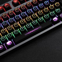 오버워치 키보드 키캡 투광 블랙 코팅 DIY 맞춤 RGB, 옵션1