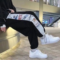 Mao바느질 운동복 남자 가을 양털 안감 만화 바지 힙합 스포츠 바지 한국어 스타일 트렌디 모든 경기 캐주얼 아홉째