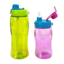 네오루프 투명 빨대물병 (350/600ml 빨대컵 병원물컵 환자용물병 스포츠물병), 350ml색랜덤