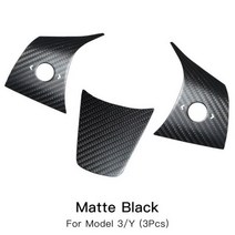 호환테슬라휠덮개 휠커버 테슬라 모델 3 Y용 탄소 2017 스티어링 휠 트림 스티커 패치 커버 프레임 인테리어 수정282150, Mattewith arrow