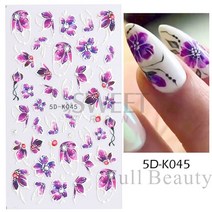 1 pc 디자인 손톱 장식 네일 접착제 손톱 장식 슬라이더 접착제 네일 데칼 SASW5D, 5DK045
