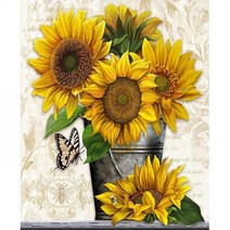재물 해바라기 1 (캔버스) 보석십자수 40x50, 단품