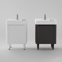 [새턴바스] RSA-6520 하부장 538x440x825 라운드 세면대 세면기 블랙 화이트 욕실하부장, 트랩 X 색상 - ( I자트랩(바닥배수) X 그레이)