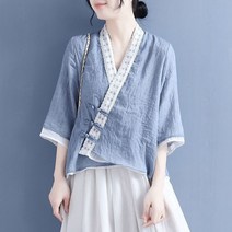 여성 개량한복 린넨 상의 절복 법복 엄마옷 생활한복