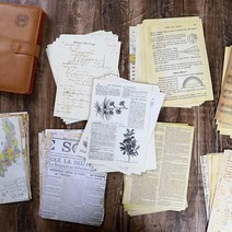 고전 빈티지 랩핑지 배경지 페이퍼 떡메모지 떡메 8종, 2.식물도감 (ME-393)