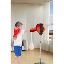 어린이샌드백 펀칭기 펀치볼 권투 연습 연습펀칭기, (조절 가능 90-120cm) 권투장갑 2개