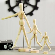원목구체관절인형 목각 인형 이케아 원목 나무 목각손 관절 인체 모형 크로키 데생 드로잉, 06. 관절 인형 XL