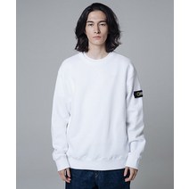 내셔널지오그래픽 N224USW901 스탠다드 벨룩스 세미 오버핏 기모 맨투맨 티셔츠 화이트