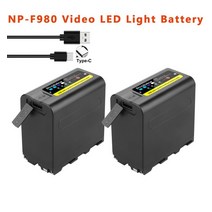NP-F980 NP-F970 배터리 파워 뱅크 소니 DCR-VX2100 DSR-PD150 DSR-PD170 FDR-AX1 HDR-AX2000 HVR-HD1000U 8800mAh N, [05] 2 배터리