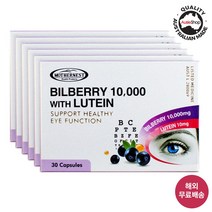 마더네스트 호주 빌베리 루테인 1000mg 30캡슐 6박스, 6개, 30정