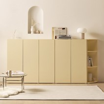 아씨방 시스코 3단 높은 거실 수납장 풀세트 230cm, 단품