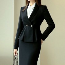 스타일온미 라비안 라인 슬림 페플럼 테일러드 자켓