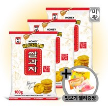[미왕] 허니크리스피(180g)3봉지+맛보기젤리(1개)증정 /허니눈꽃/눈꽃쌀과자, 3개, 180g