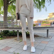 인생핏 스판 슬림 일자 8부 새틴 슬랙스