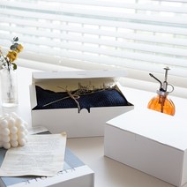 종이박스제작 크라프트 화이트 원터치상자 (선물/포장/박스/행사/답례품/옷/향초/고급/다용도/마카롱), 옵션5-2 블랙 정사각(160/25매)