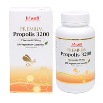 하이웰 프리미엄 프로폴리스 3200 250캡슐 플라보노이드 96mg 항산화식품+사은품, 1개 250정