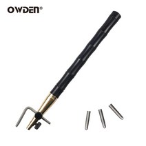 OWDEN-3in1 가죽 그루버 도구 세트 (1.0-1.2-1.5mm) DIY 공예 조정 가능 주름 마무리 스티칭용, 한개옵션0