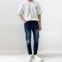 제주 워싱 스키니진 진청바지