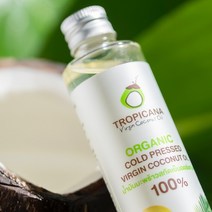 트로피카나 100% 유기농 프리미엄 바르는 코코넛 에센스 임산부 아기 튼살 오일, 100ml