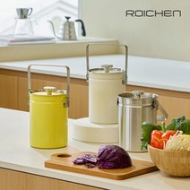 싱크대 음식물 쓰레기통 2L 음쓰통 스텐 밀폐 진공