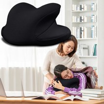 낮잠베개 얼굴 쿠션 엎드려자는 안면 베개 책상 쪽잠 메모리폼, 그레이