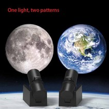 야간 조명 2인 1 달 지구 프로젝터 LED 조명 USB 스타 갤럭시 라이트 배경 무드 야간 침실 장식, 03 2 en 1 Luna Tierra