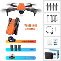 촬영론 드론 미니드론 카메라드론 KBDFA-K3 E99 프로 드론 전문 스마트 장애물 회피 4K 울트라 HD 듀얼 카, 07 Orange-Dual 4K 3b