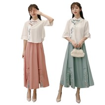 여성개량한복 엄마옷 빅사이즈 투피스세트 A01