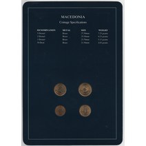 프랭클린 우편 동전 커버 마케도니아 1993 청나라 4세트 기념주화 기념동전 희귀주화 대박기원선물