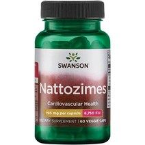 USA직구 Swanson 하이 퀄리티 Nattozimes 195 Triple-Strength 6750 Fu Milligrams 60vegi capsule 1팩, 수량, 상세참조