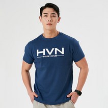 허그본 프리미엄 모달 빅로고 HVN 머슬핏 반팔