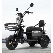 3발 전기자전거 여성 스쿠터 삼륜 소형 출퇴근, 상세 페이지 참고, (40마일) 600W 모터 + 48V  12A H납산