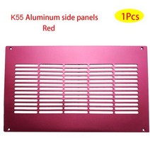 컴퓨터케이스 pc케이스 pc케이스미들타워 K55 A4 섀시용 알루미늄 사이드 패널 1 개, Red Aluminum 1pcs