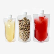 더팩 진공팩 진공봉투 스파우트파우치 100ml 200ml 400ml, 50장