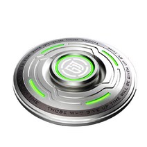 고급 야광 피젯스피너 토이 핸드 회전 핑거 UFO 방패 팽이 메탈 R188 베어링, 야광UFO라이트그레이스피너