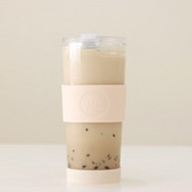 티보코 유리 투명 티 버블티 리유저블 콜드 컵 700 텀블러 (텀블러 ONLY), 베이비 피치