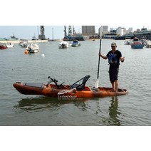 루아낚시 보트 낚시 민물 바다 플라스틱 카약 페달 프로펠러 단일 하드, 3.76m펭귄페달보트