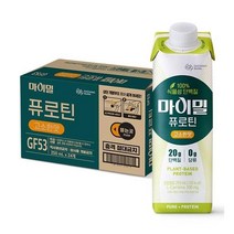 웰라이프 영양보충 대상웰라이프 마이밀 식물성 단백질 100% 마시는 퓨로틴 고소한맛 (250ml x 24팩) 1box 고단백 간식 노인식 영양균형식 체중조절, 26set