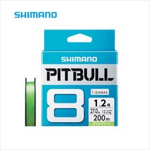 시마노 핏불 8합사 낚싯줄 PL-M58R 150m, 라임그린
