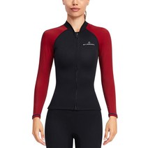 잠수복 탑스 1.5mm 프리미엄 네오프렌 잠수복 Sun-proof Surf Swim 카누 스쿠버 물 에어로빅 다이빙 찬물에서 스노클링 남성용 red S, 유형10, 유형9