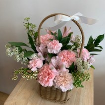 부산꽃집 사상꽃배달 소형꽃바구니 핑크톤, 정관읍